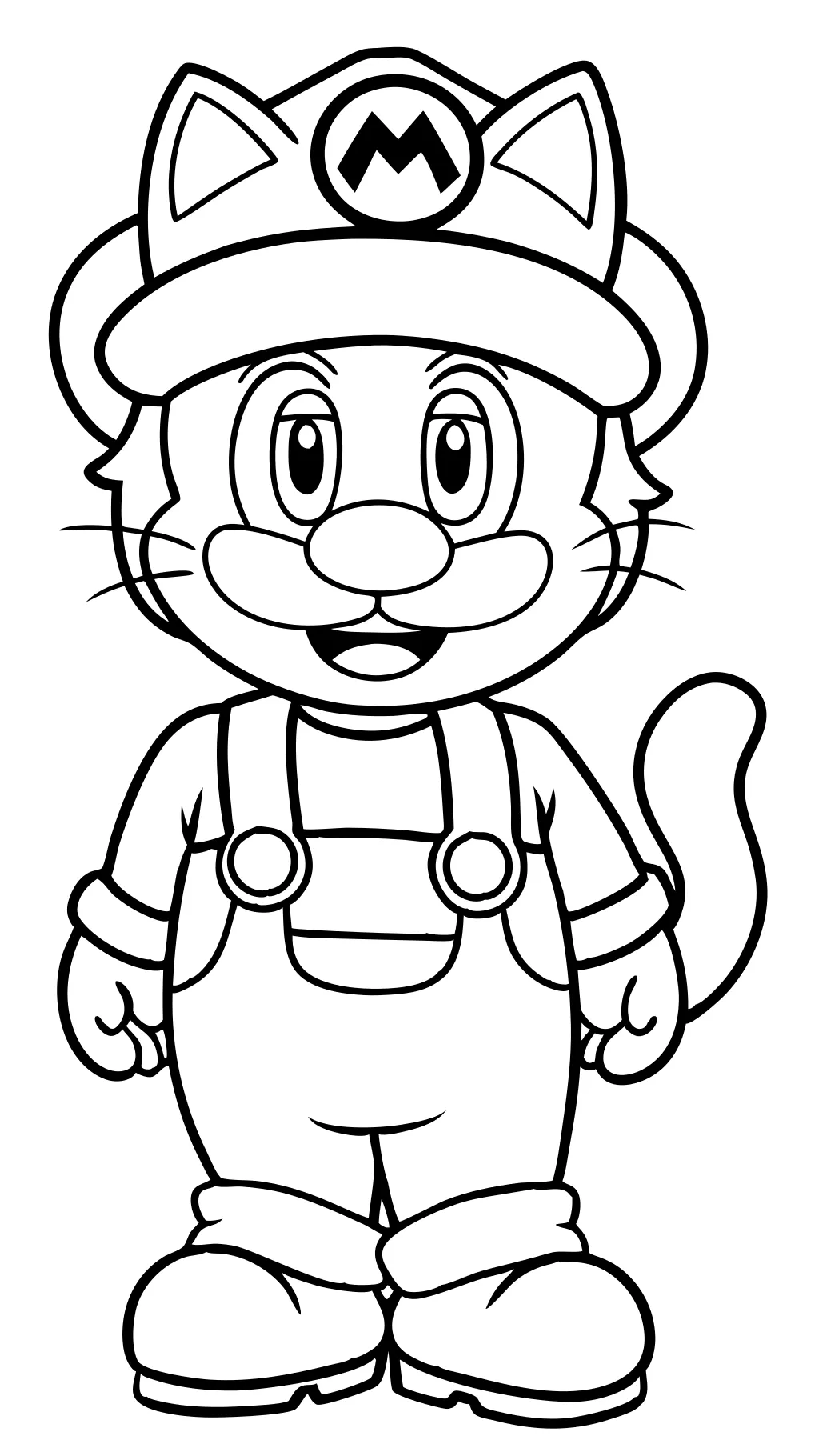 Cat Luigi Pages para colorear